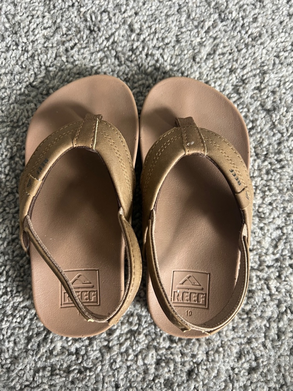 Reef Kids Tan/Brown Toddler Flip Flop Sandals